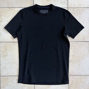 Vollebak Shirt Mens Small Black Geometric Ceramic Abrasion Resist Baselayer Tee